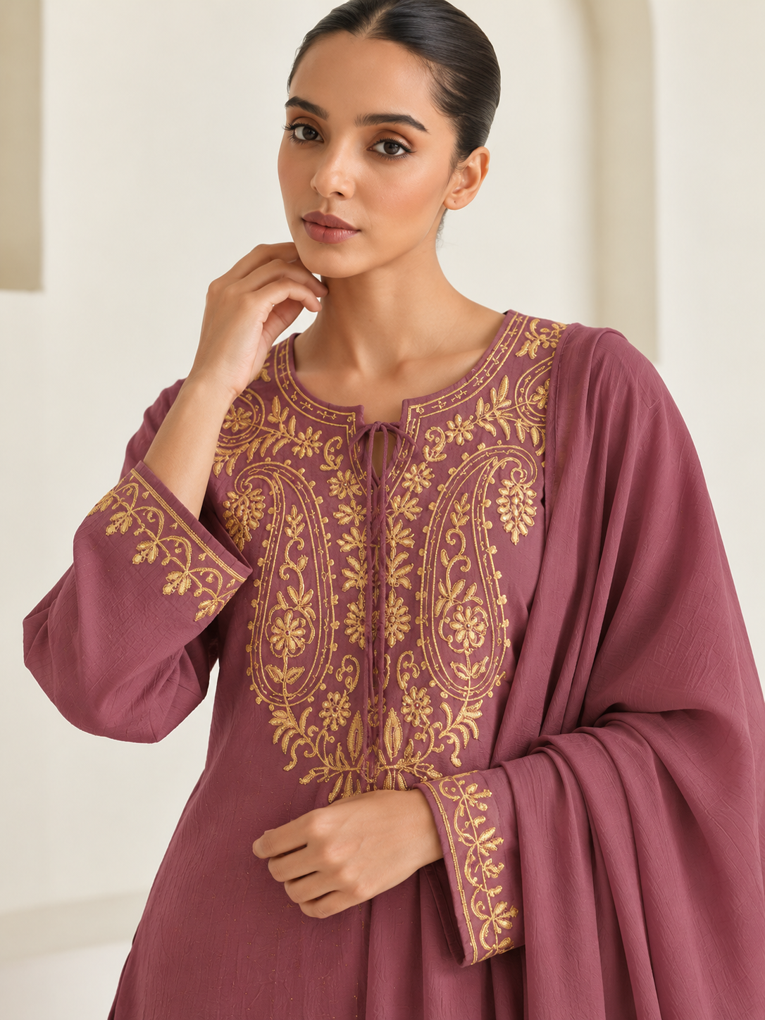 Onion Embroidered Co-ord Set