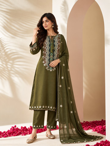 Imported Fabric – Kashmiri work with Dupatta