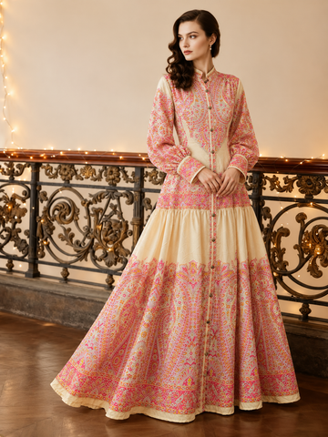 Pink Paisley Printed Maxi Dress