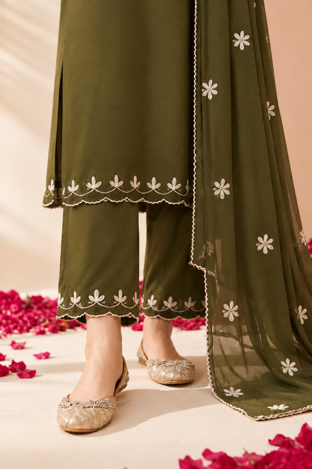 Imported Fabric – Kashmiri work with Dupatta