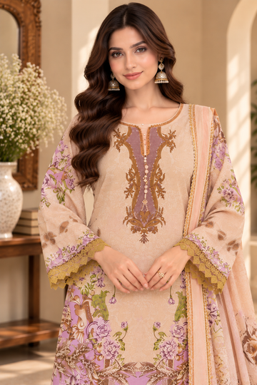 Blush Pink Floral Kurta Set