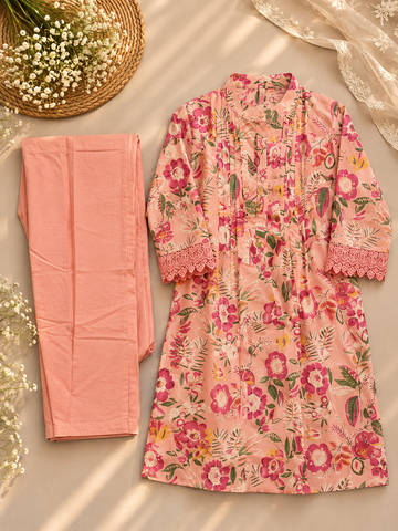 Pink Floral Cotton Co-ord Sets
