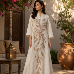 Imported Designer Applique work - White