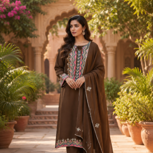 Imported Fabric - Kashmiri work with Dupatta