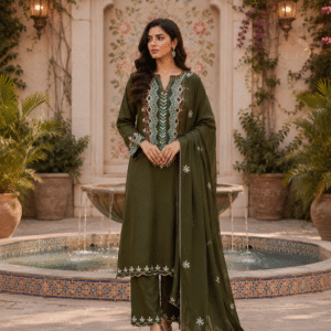 Imported Fabric - Kashmiri work with Dupatta
