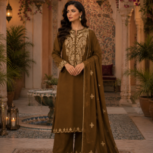 Imported Fabric – Kashmiri work with Dupatta