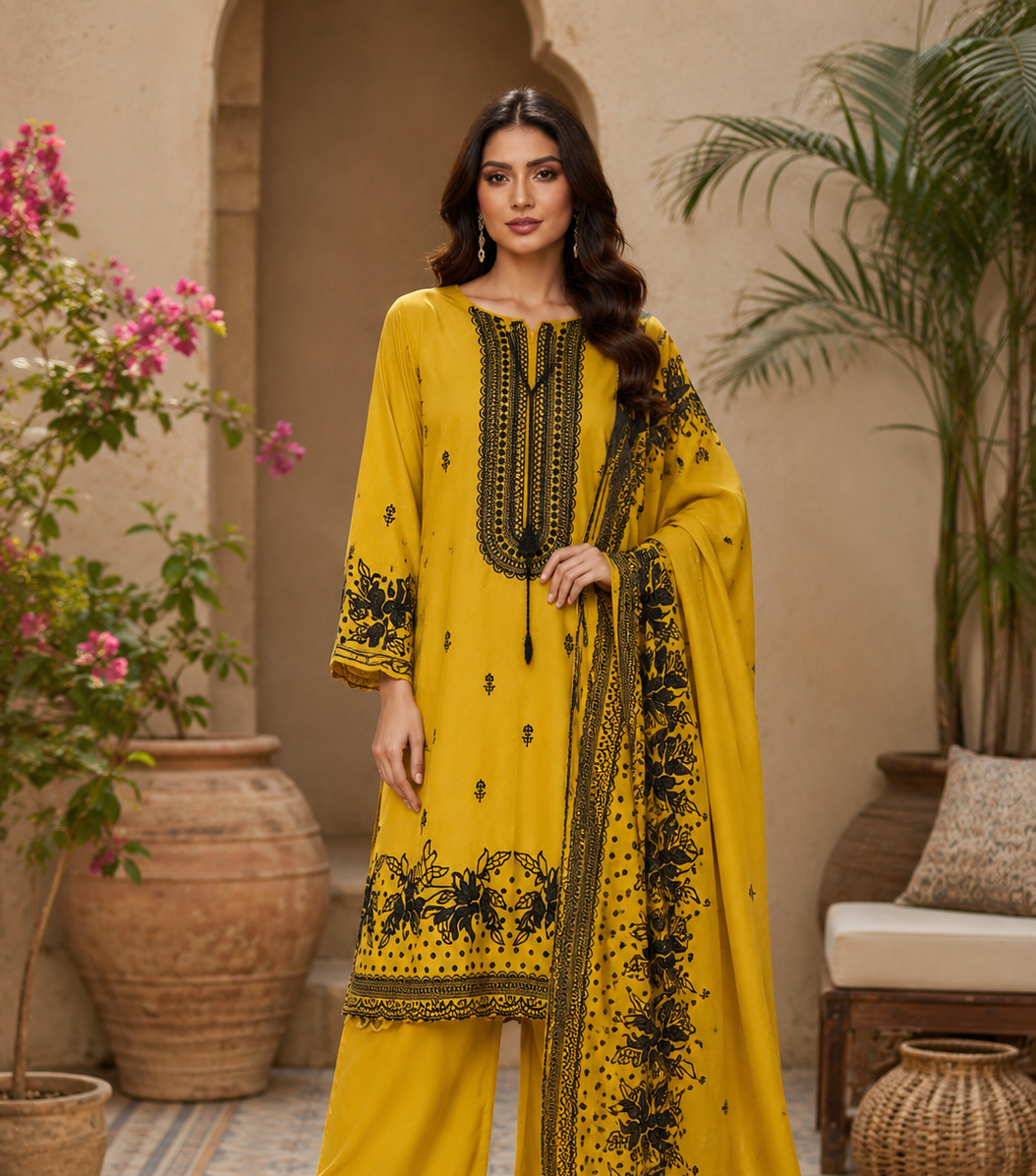 Exclusive Designer Dresses with dupatta & Farshi Bottom