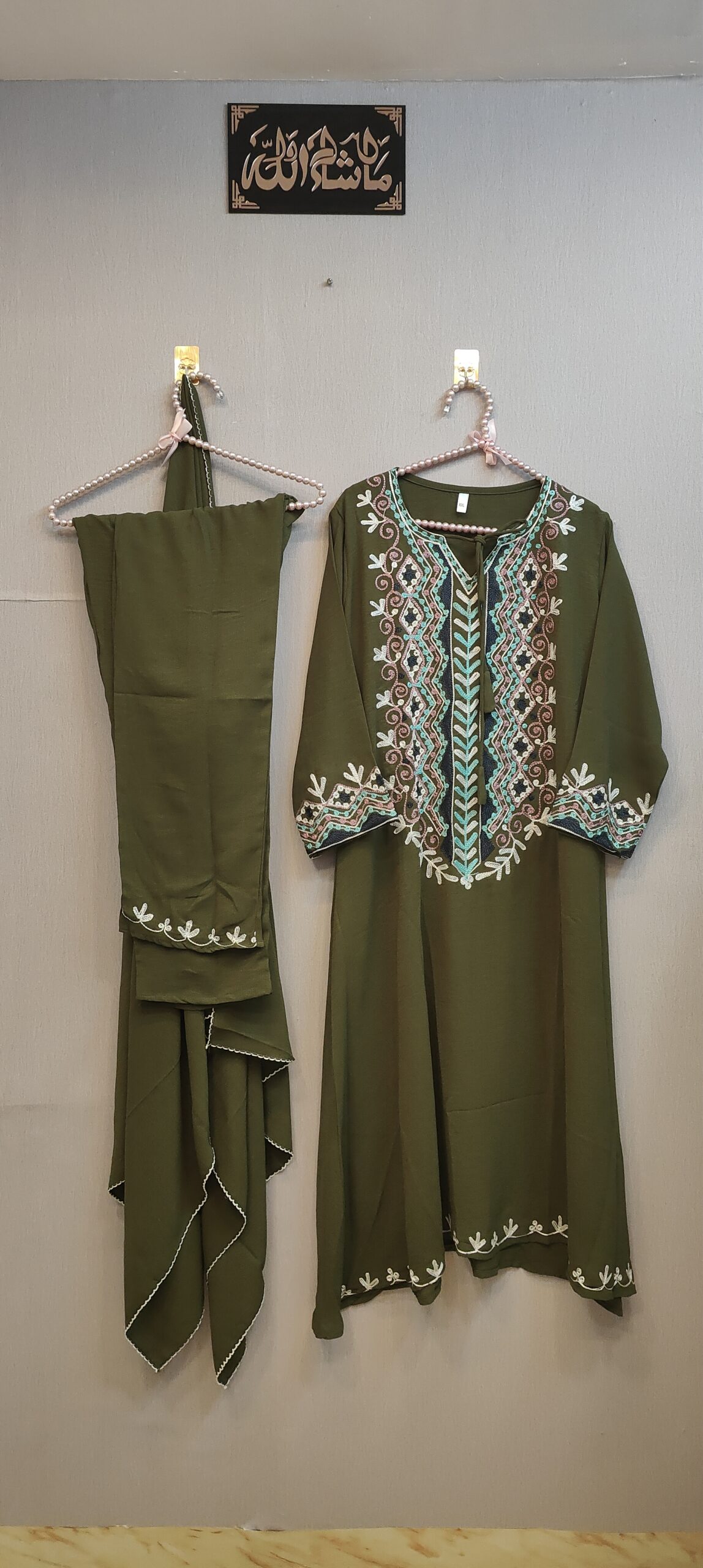 Imported Fabric - Kashmiri work with Dupatta - Image 2