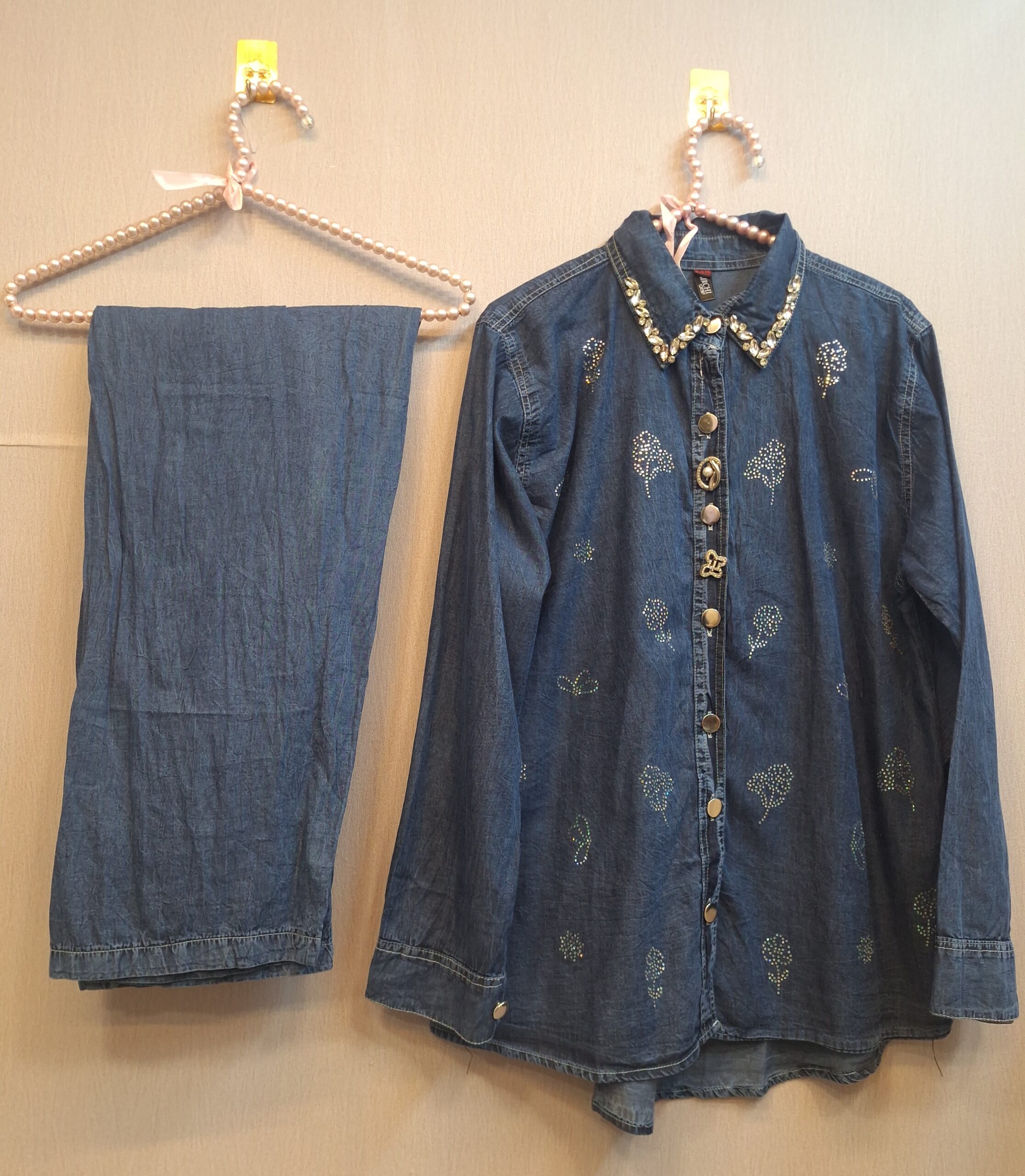 Indo western Co-ord Sets for Women - Dark Denim - Image 2