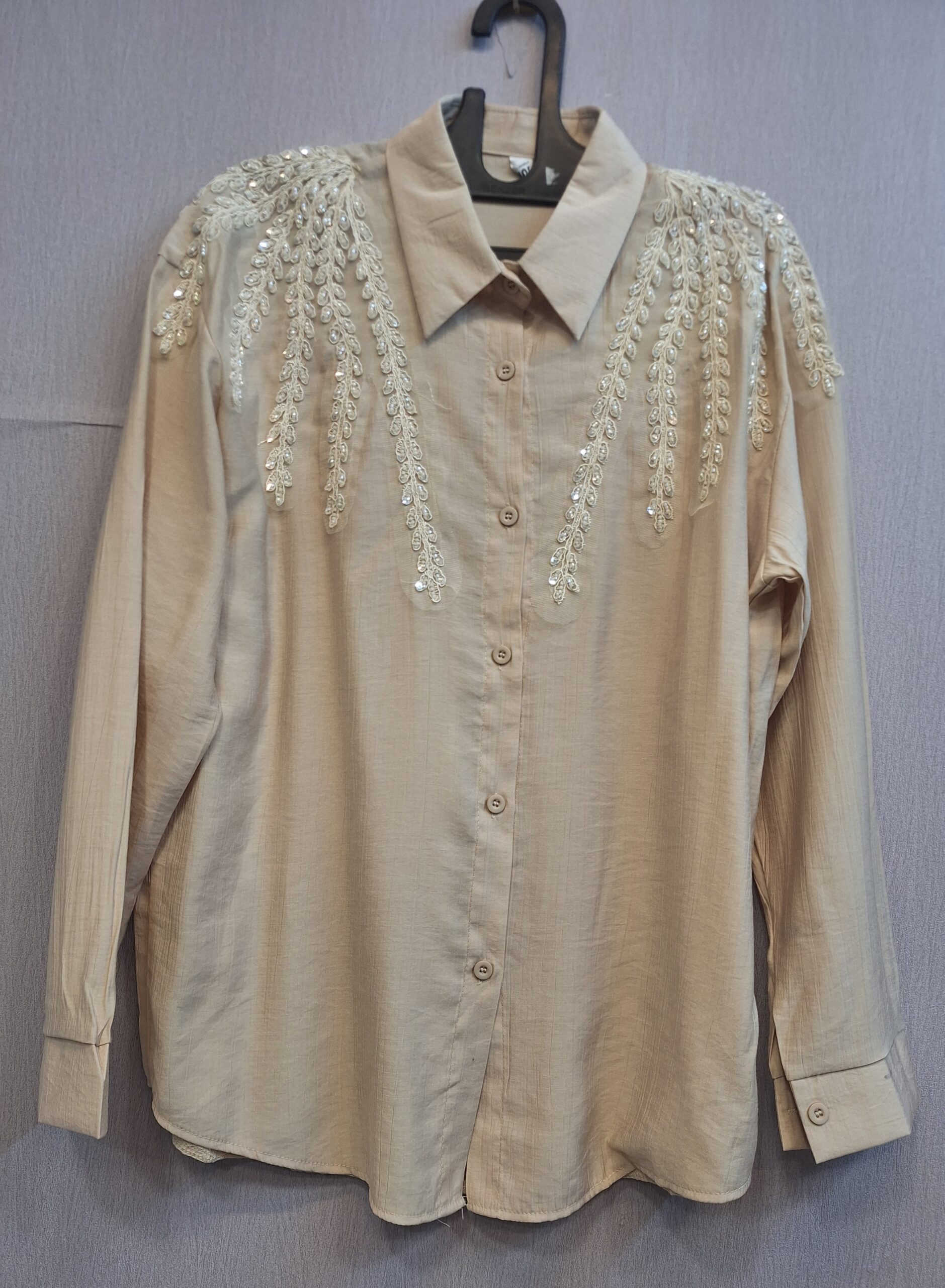 Western Top - Shirts for Women- Beige - Image 2