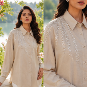 Western Top - Shirts for Women- Beige