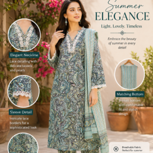Cotton Fabric - Printed with Dupatta
