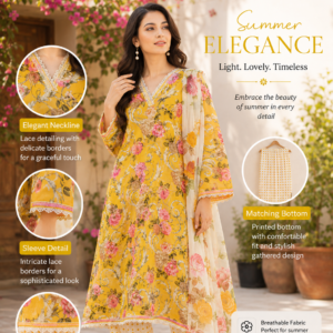 Cotton Fabric - Printed with Dupatta