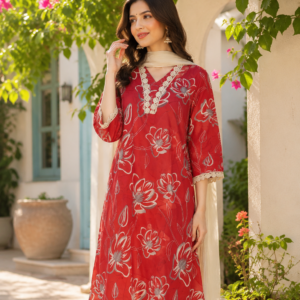 Cotton Fabric - Printed with Dupatta