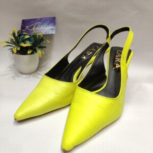 Neon Green Slingback Heels
