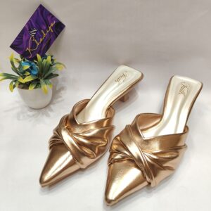 Rose Gold Twisted Kitten Heels