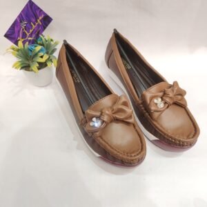 Comfort Luxe Platform Loafers – Brown bow