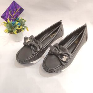 Comfort Luxe Platform Loafers - Black Bow